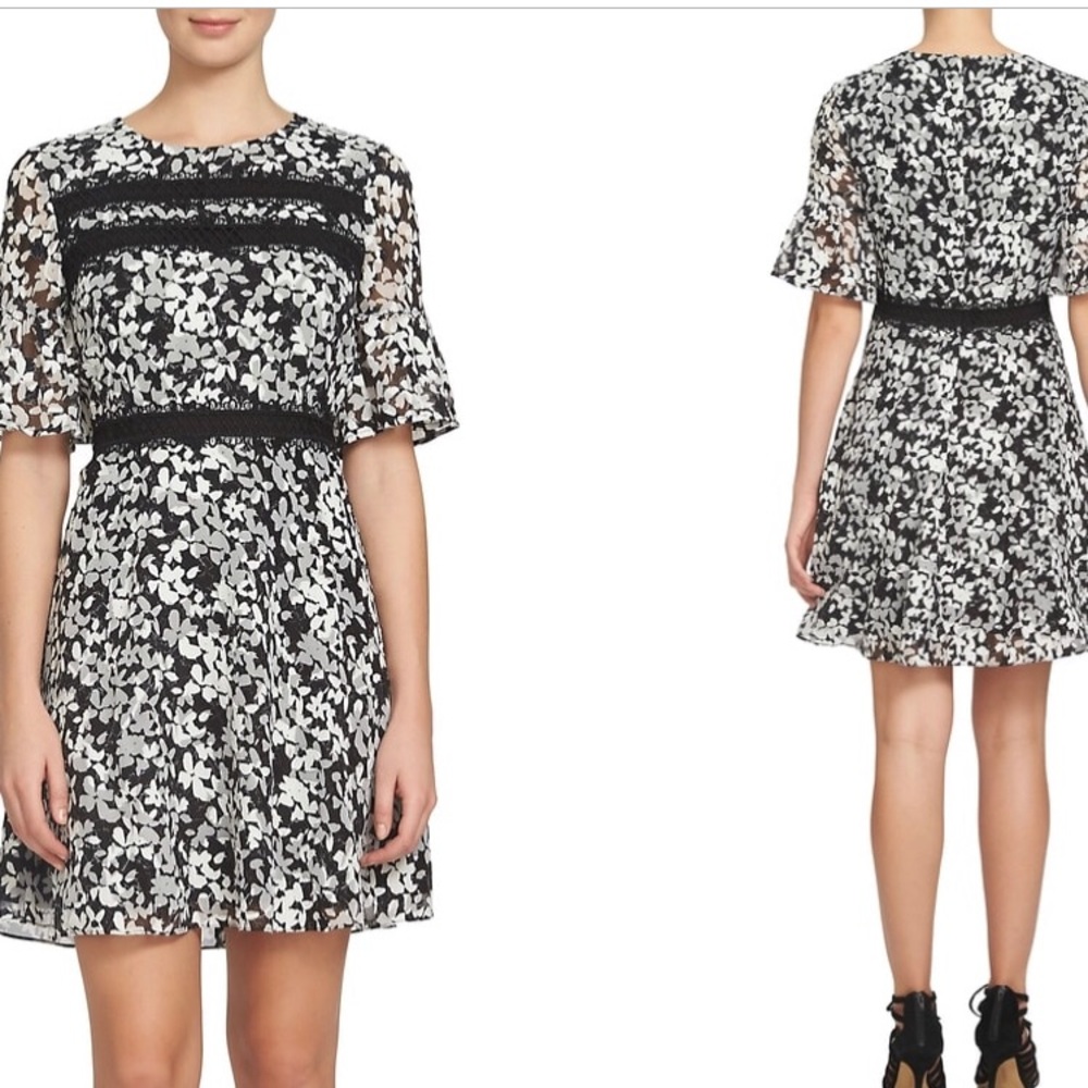 CeCe floral fit & flare dress